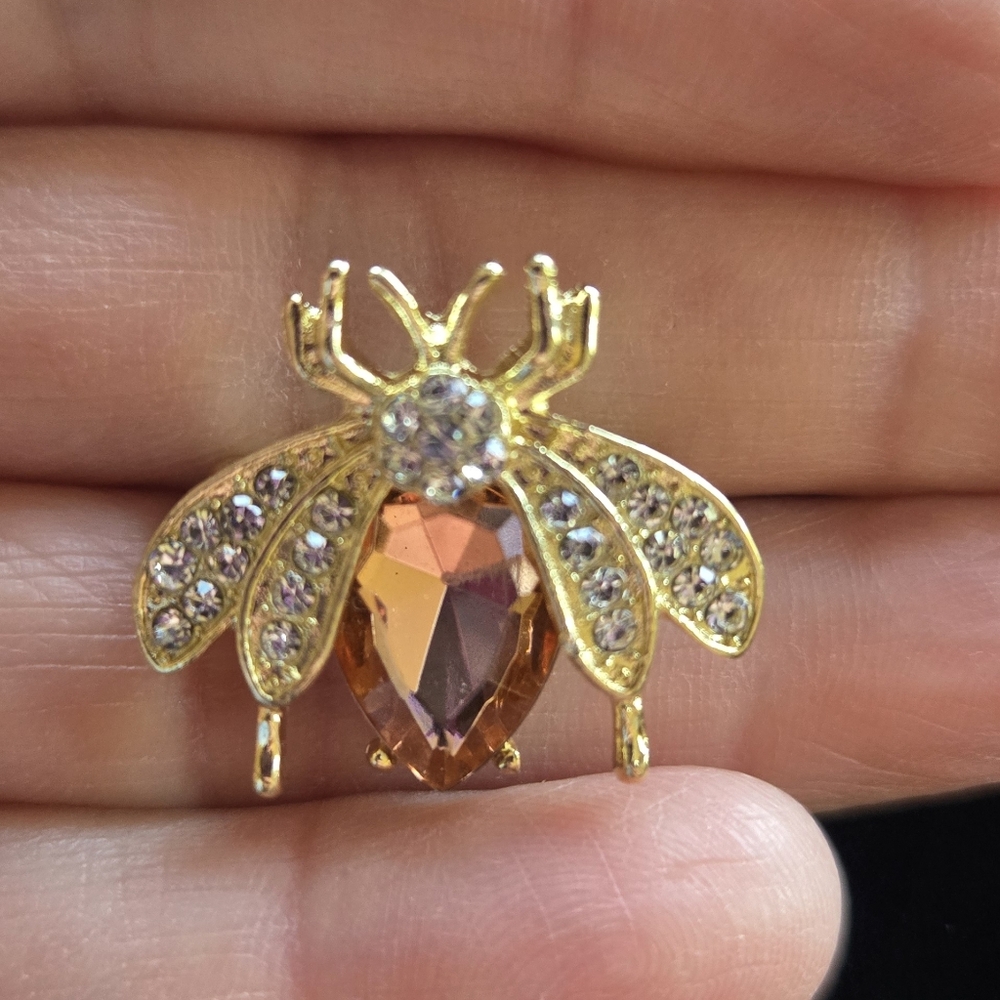 Gold Bee Brooch